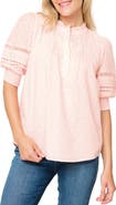 GIBSONLOOK Dianthus Puff Sleeve Cotton Top