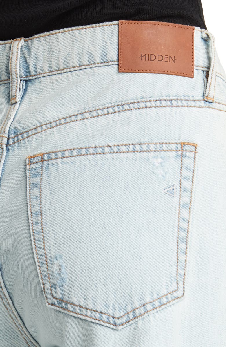 HIDDEN JEANS Baggy Ripped Wide Leg Jeans, Alternate, color,