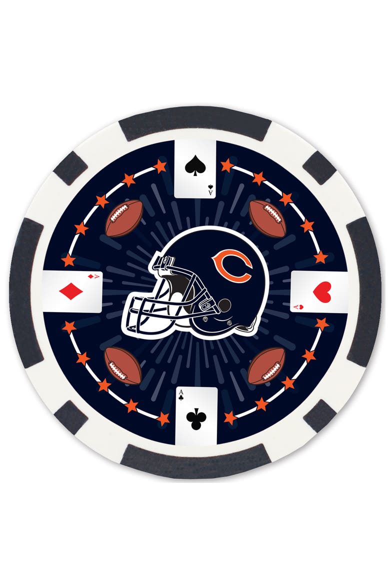 Chicago Bears 100 Piece Poker Chips, Alternate, color, Multicolor