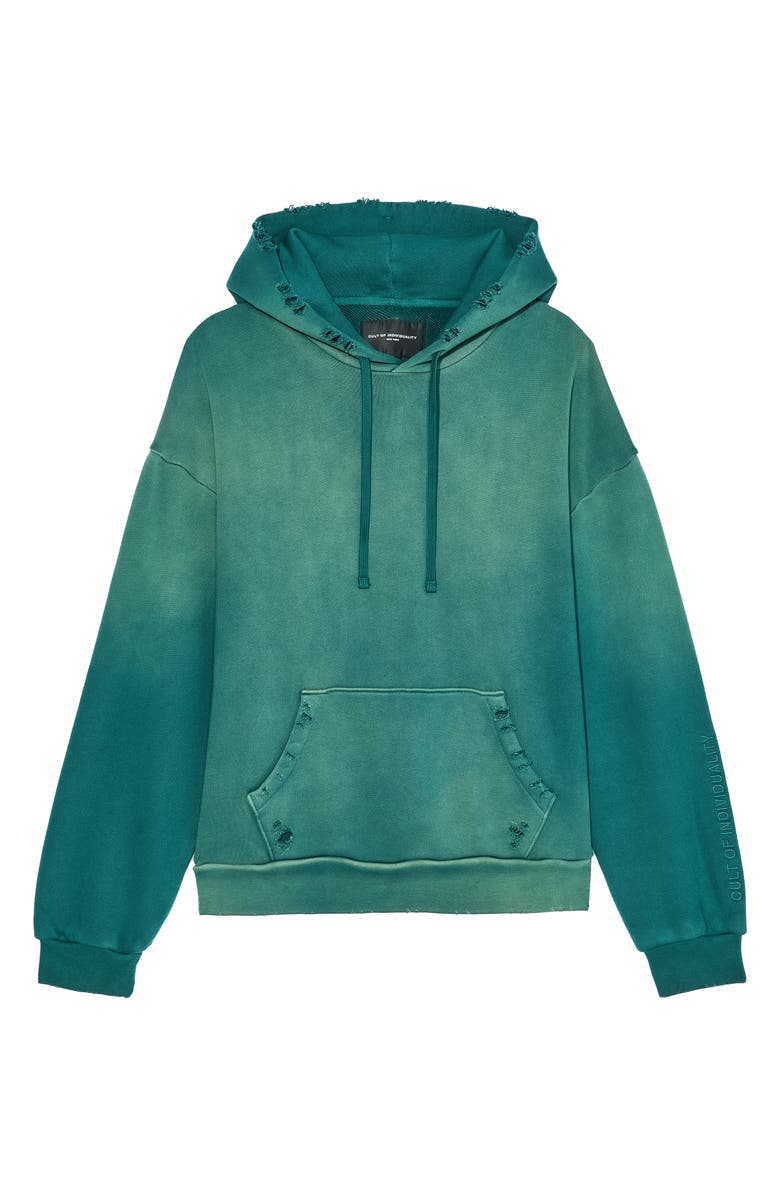 Cult of Individuality Core Distressed French Terry Pullover Hoodie, Alternate, color, 