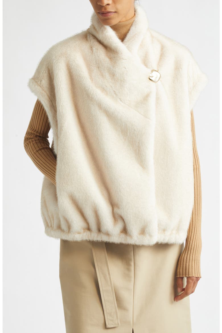 Chardonneret Layered Sleeve Fleece Jacket, Alternate, color, BEIGE