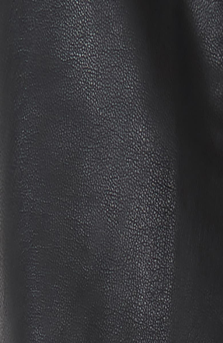 Free People Slip Into Something Faux Leather Minidress, Alternate, color,