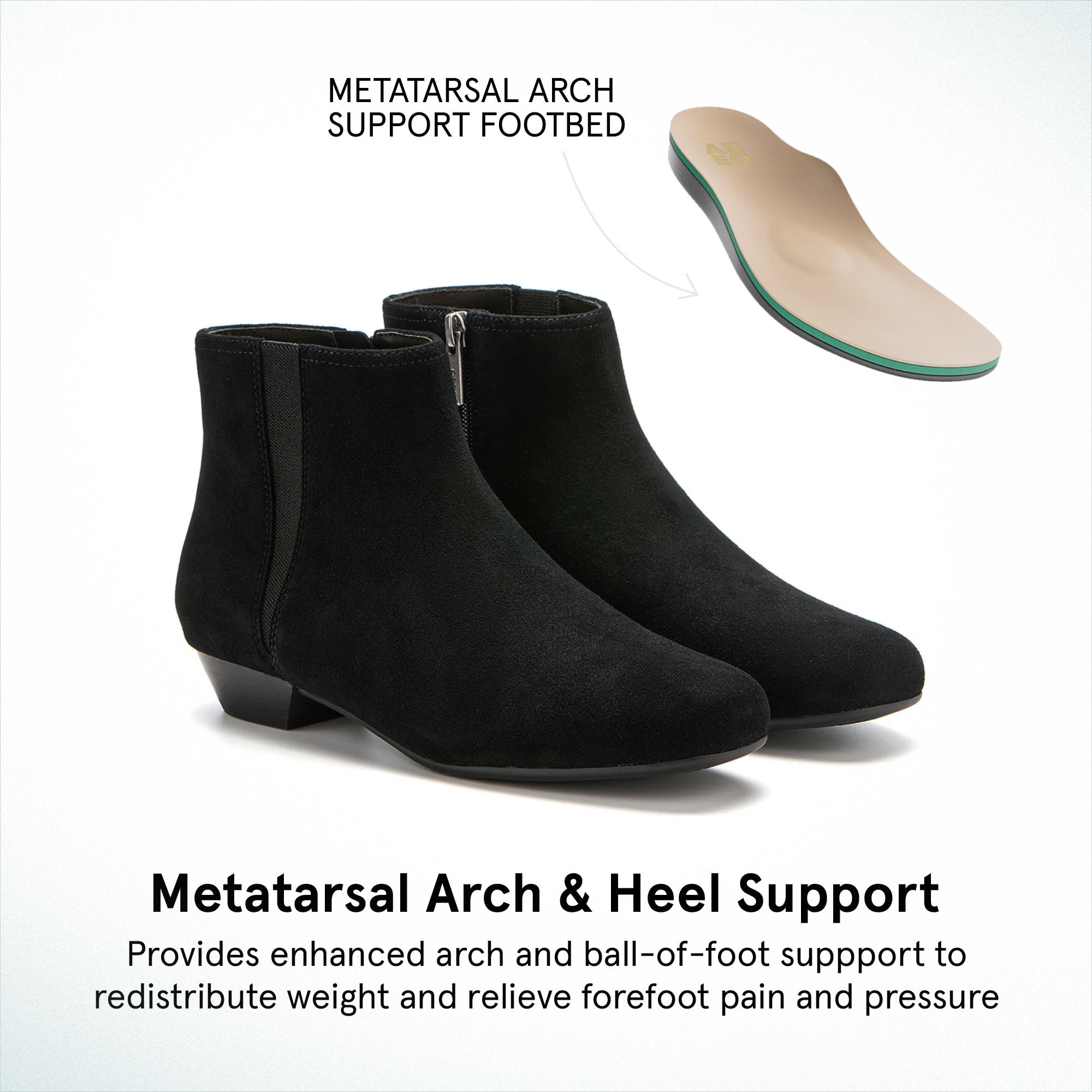 ABEO Via Boot, Alternate, color, Black Suede - Metatarsal