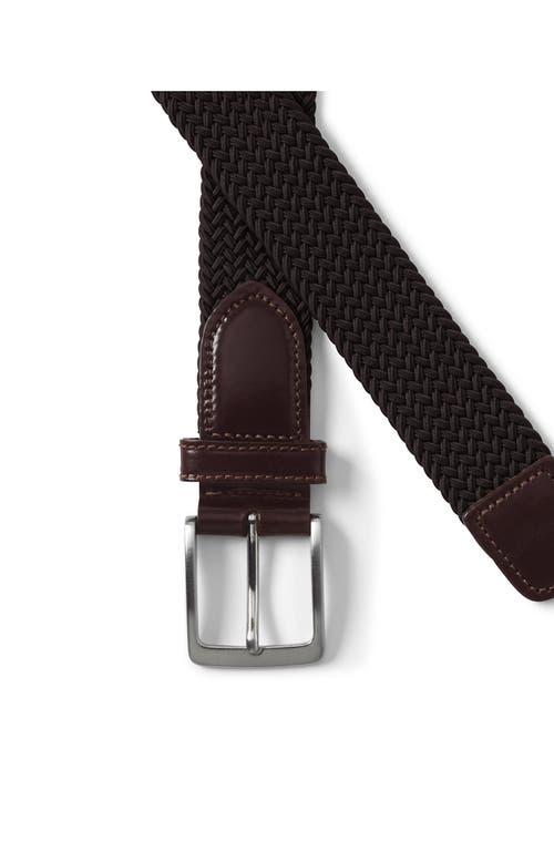 Lands' End Elastic Braid Belt In Brown