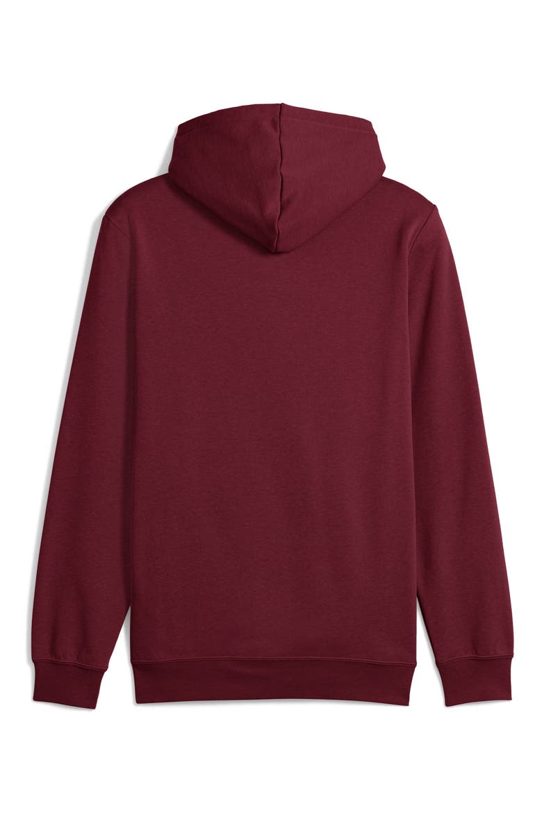Essential Small Logo Fleece Hoodie, Alternate, color, RUBY SHIMMER