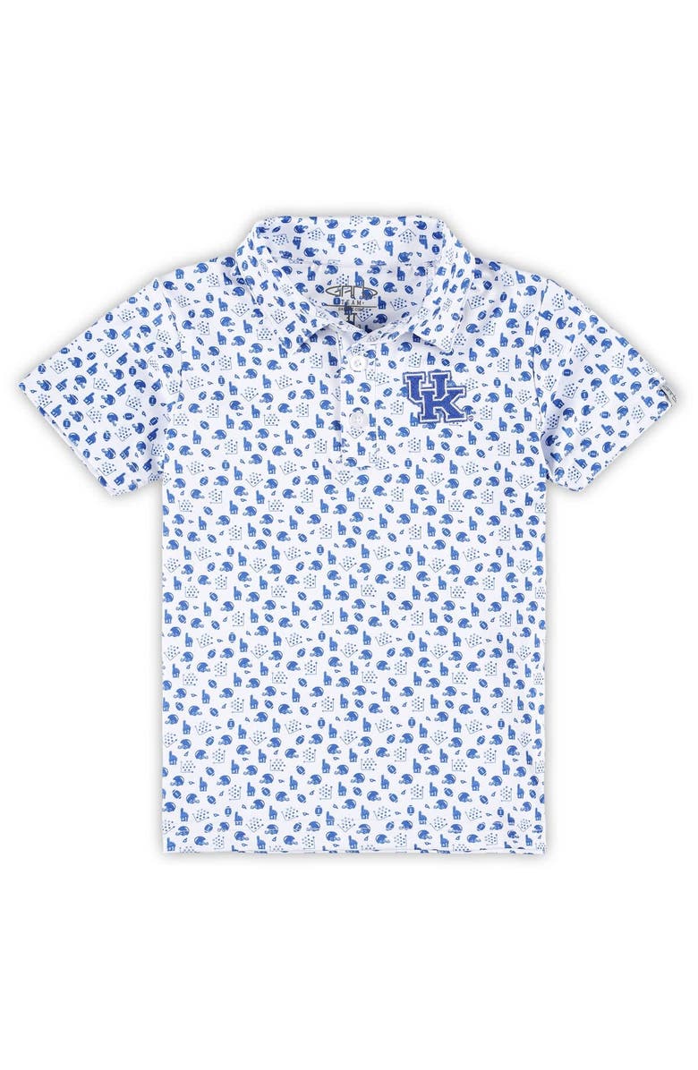GARB Toddler Garb White Kentucky Wildcats Earnest Allover Print Polo, Main, color, White