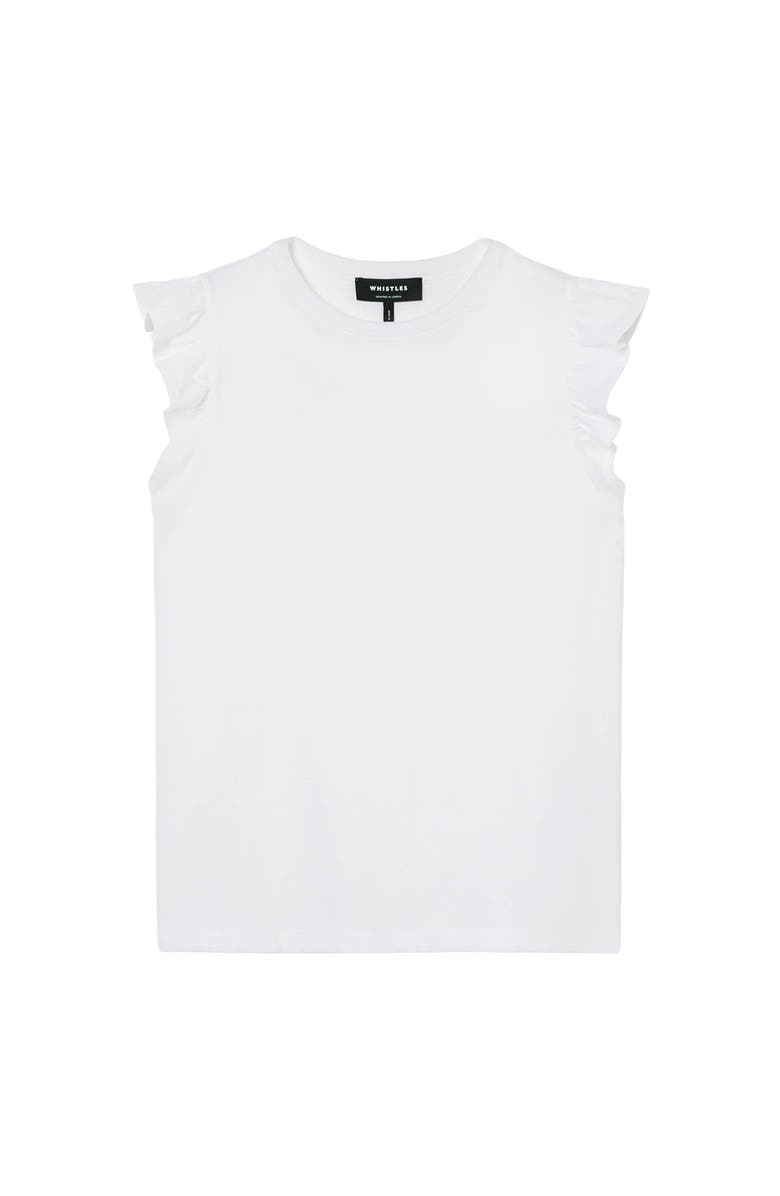 22454328 Frill Sleeve Broderie Top, Alternate, color, White