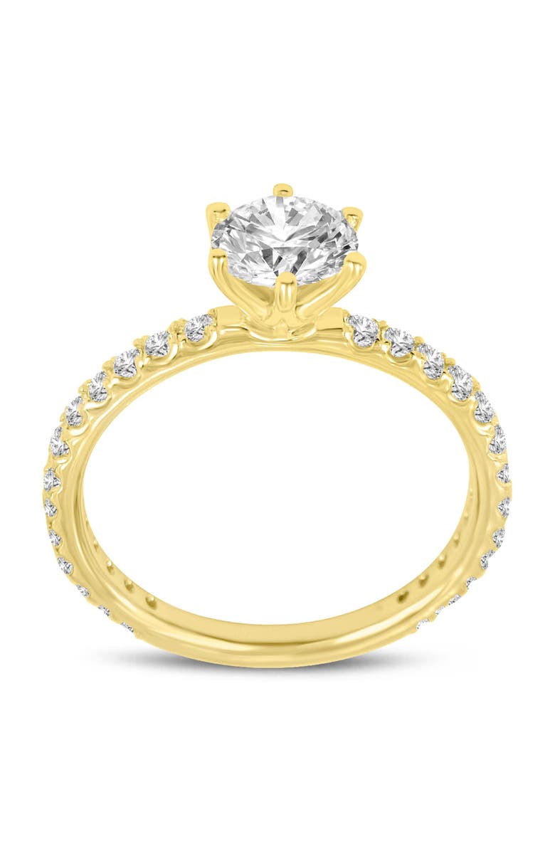 LuvMyJewelry Camille 14K Yellow Gold Round Cut Lab Grown Diamond  Engagement Ring - 1.52 Ct, Alternate, color, 14K Yellow Gold