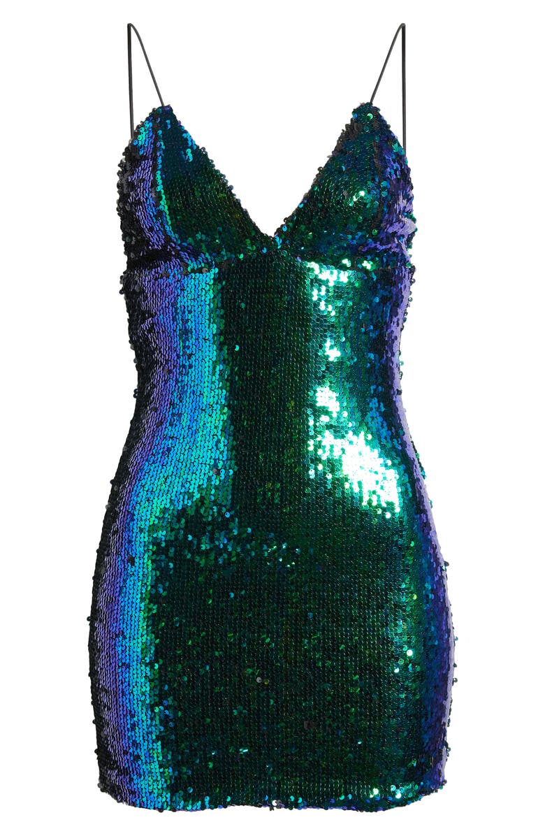 Lulus Light Me Up Sequin Minidress, Alternate, color, 