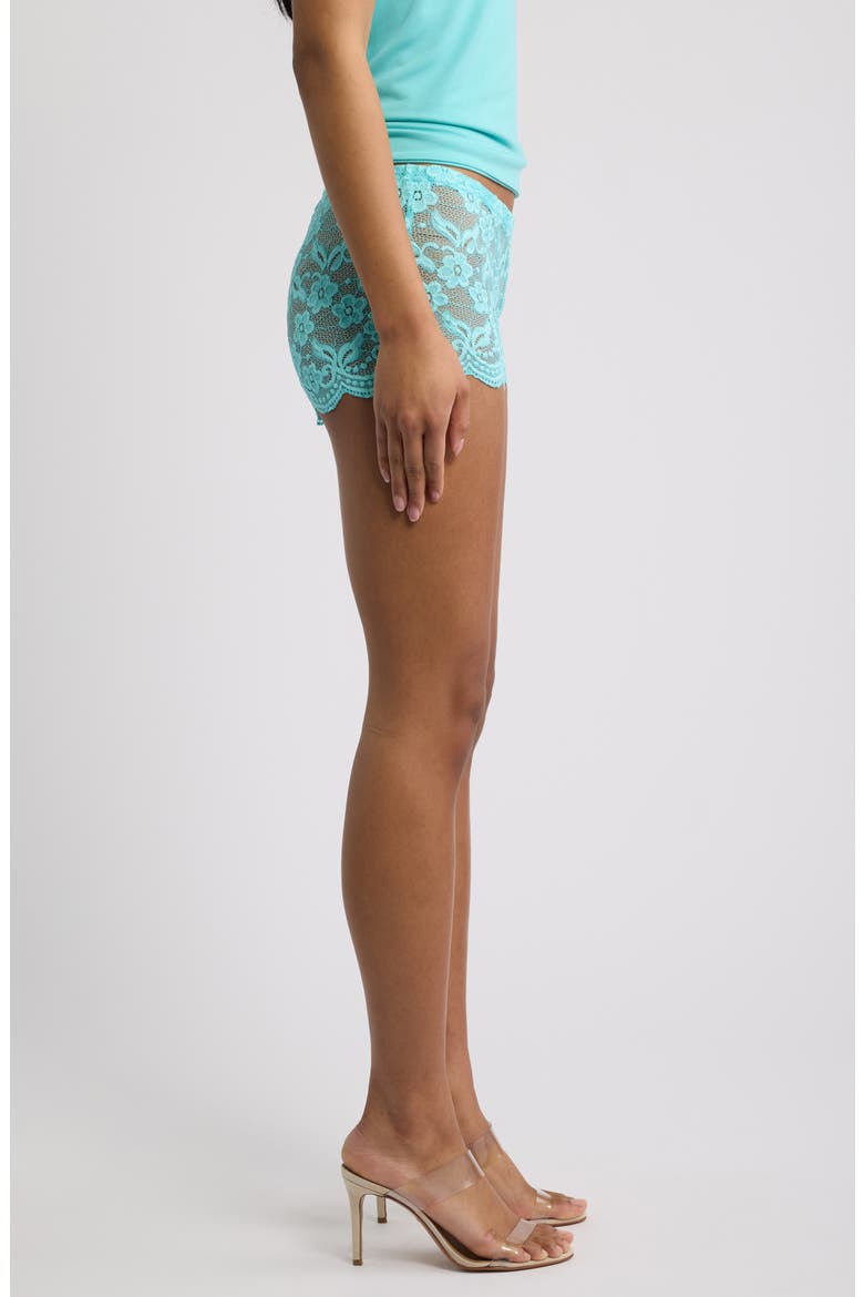 Lace Minishorts, Alternate, color, BLUE