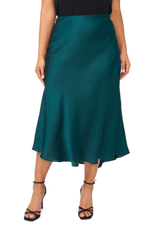 Bias Satin Midi Skirt