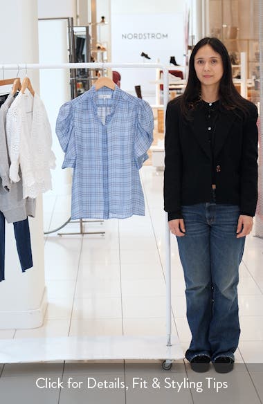 FRAME Gillian Plaid Silk Button-Up Shirt (Women) | Nordstromrack