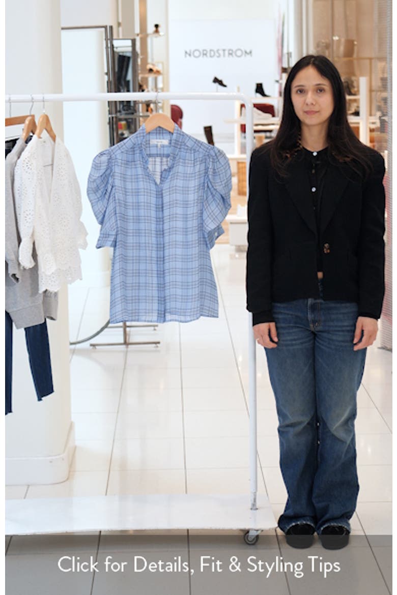 Gillian Plaid Silk Button-Up Shirt video