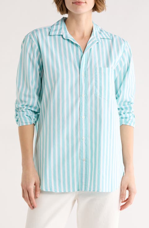 Boyfriend Cotton Button-Up Shirt