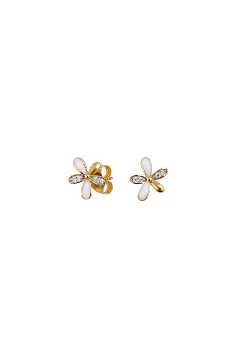 Arte Nova Jewellery Flowers I Earrings, Main, color, Gold 19,2K