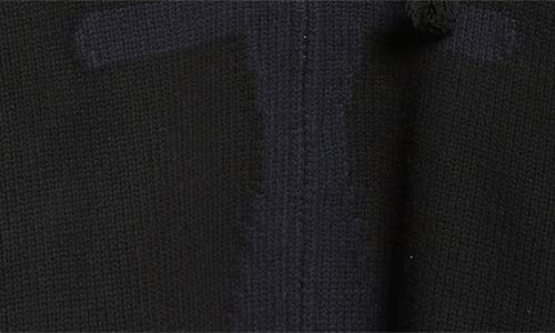 Jw Anderson Anchor Logo Hoodie With Zip In Black/navy
