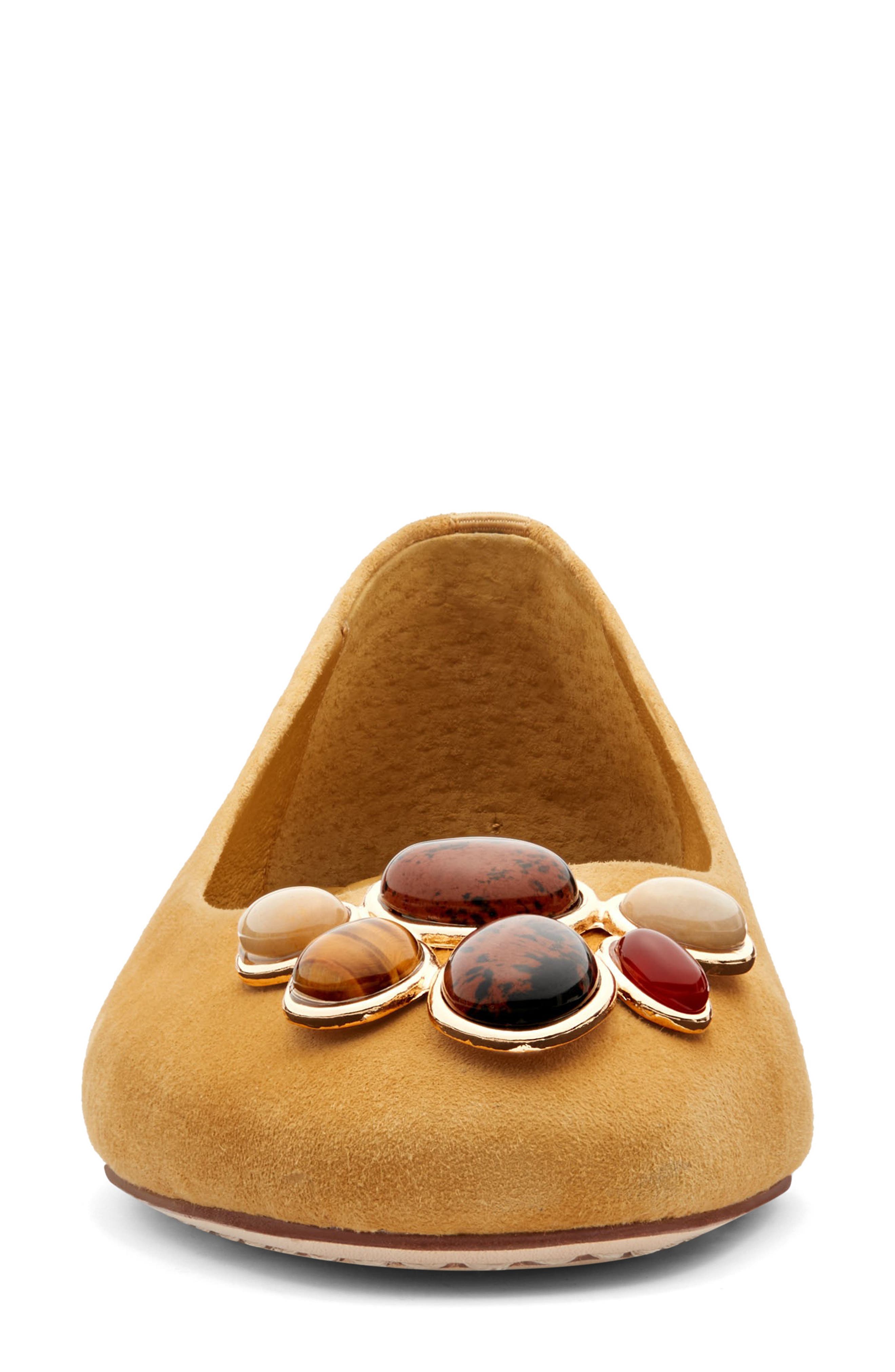 Hummingbird Ballet Flat, Alternate, color, AMBER SUEDE STONE