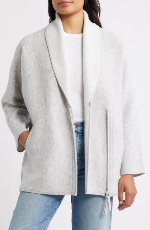 Margaret O'leary Claude Wool & Cashmere Sweater Jacket In Gray