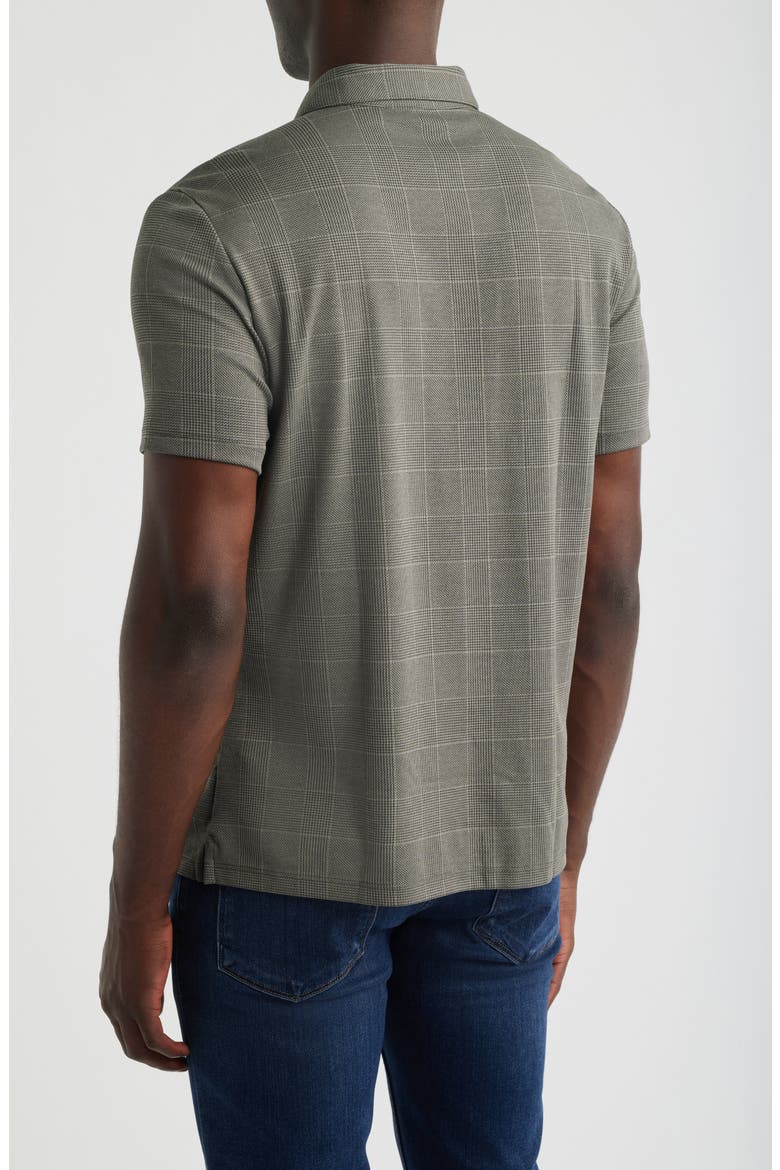 Ardyn Grey Check Cotton Blend Polo, Alternate, color, BELUGA