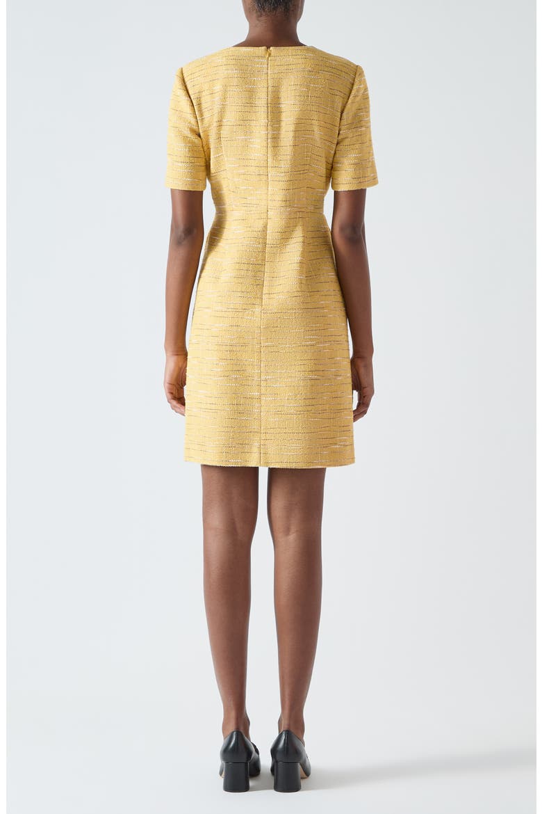 Varley Short Sleeve Tweed Shift Dress, Alternate, color, YELLOW