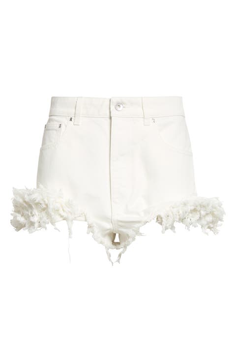 Fringe Cutoff Denim Shorts