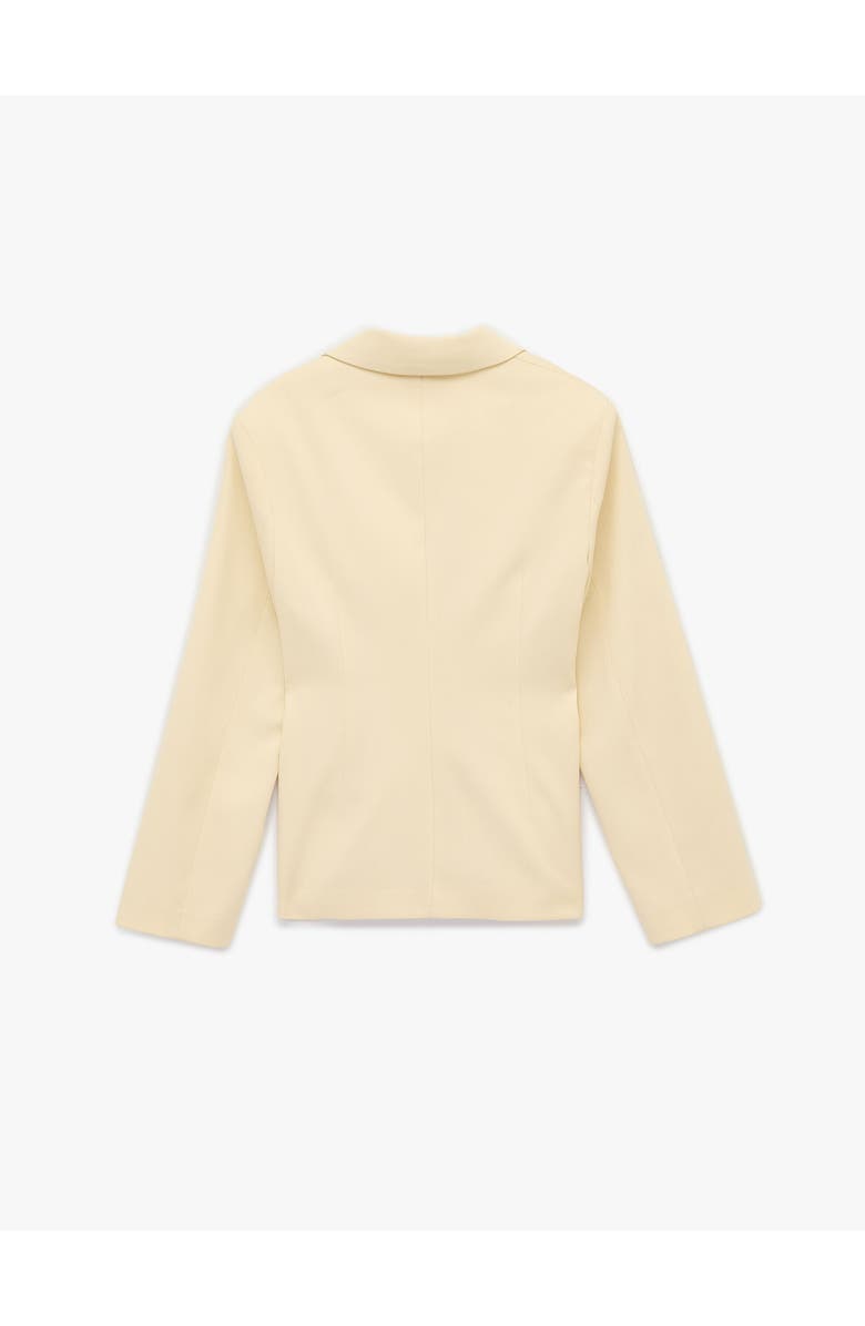 ZDNU 81041892 Long Sleeve Notched Collar Blazer, Alternate, color, Yellow