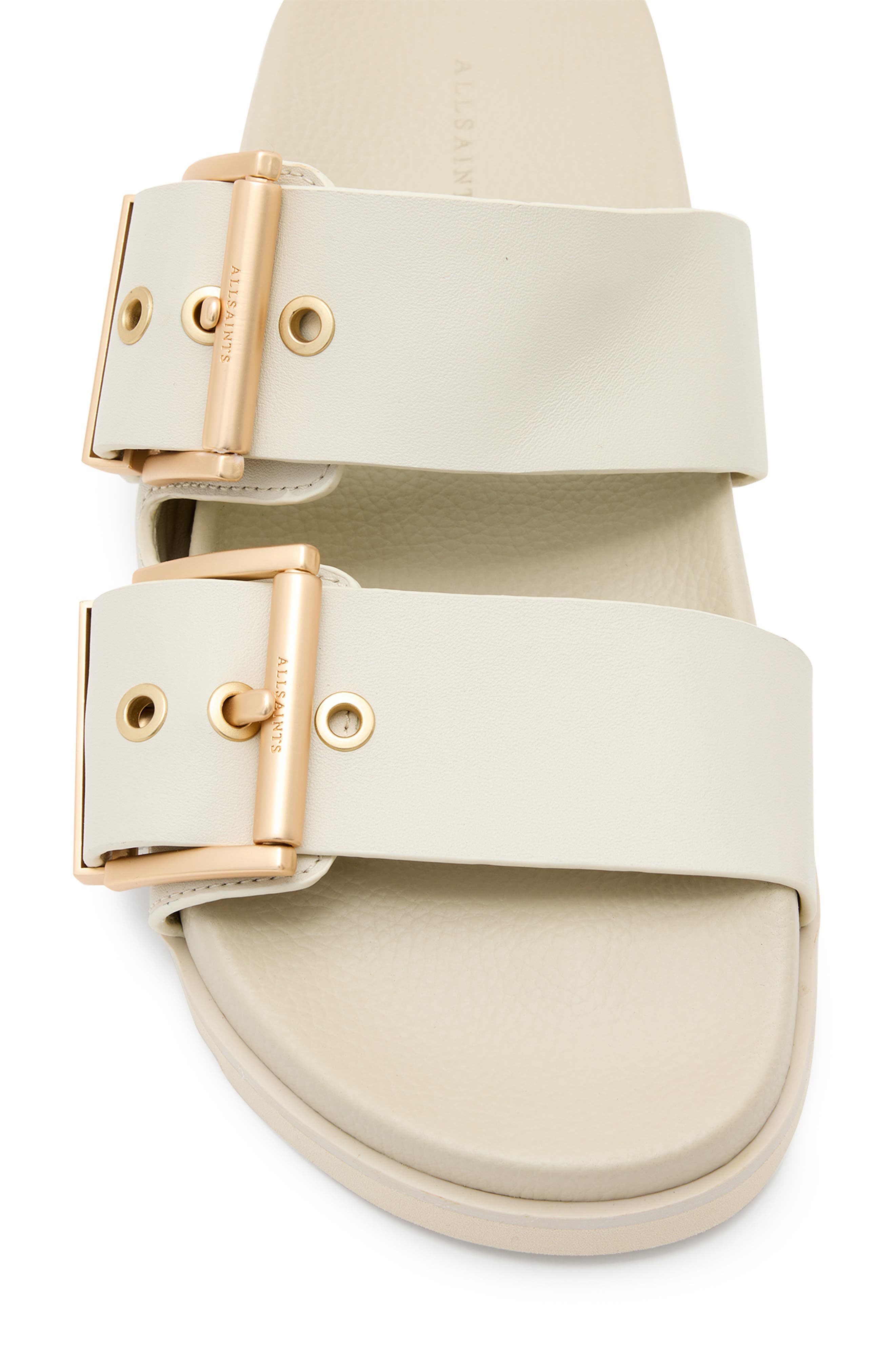 AllSaints Sian Slide Sandal, Alternate, color, Chalk