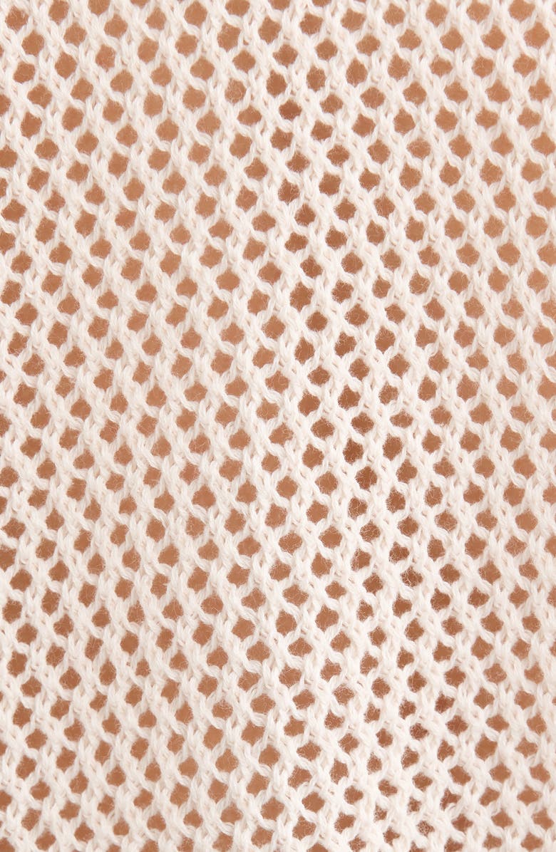 PacSun Juli Floral Boat Neck Openwork Top, Alternate, color, Ivory