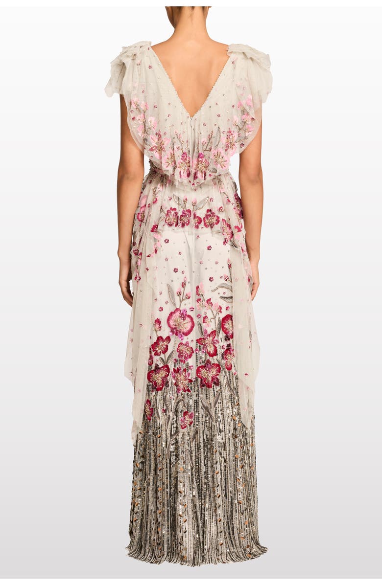 Jenny Packham Flower Power Floral Sequin-Embellished Gown, Alternate, color,