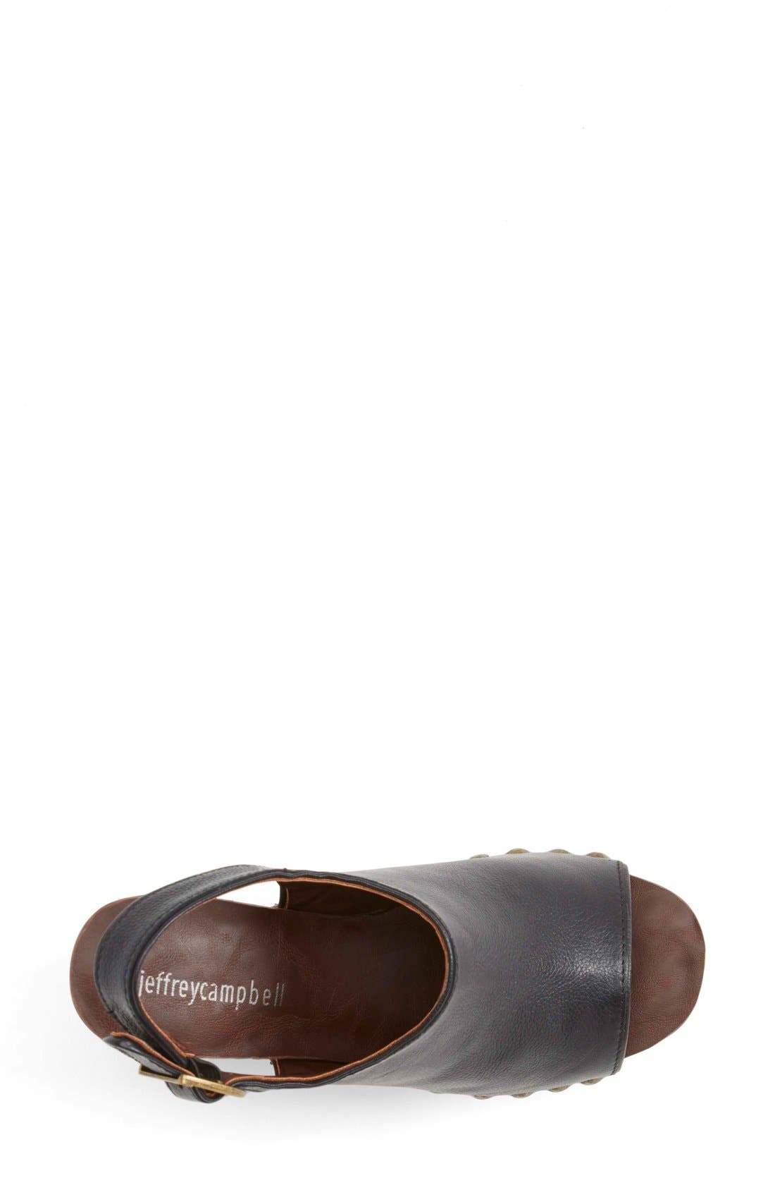 'Snick' Platform Sandal, Alternate, color, BLACK PEBBLE