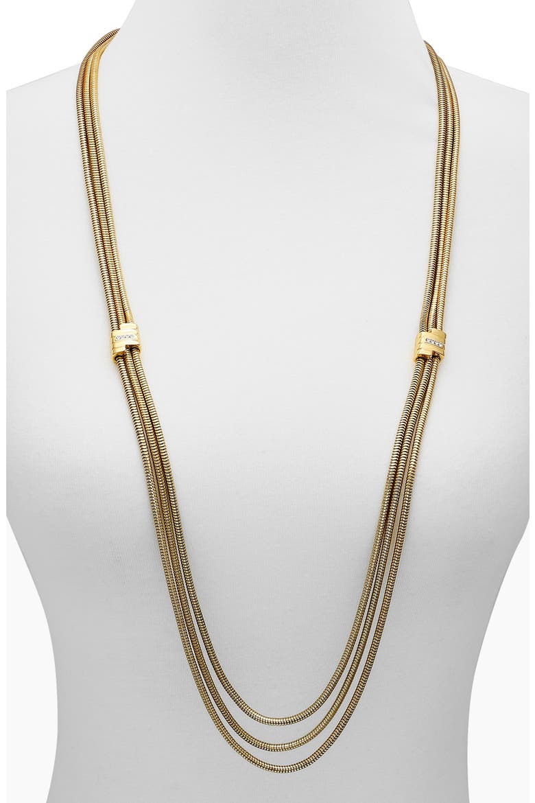 Station Chain Necklace, Alternate, color, GOLD