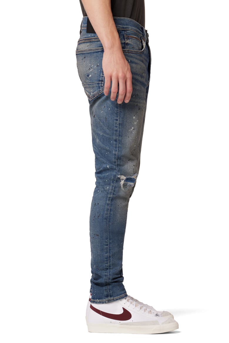 Zack Paint Splatter Skinny Jeans, Alternate, color, REFORM