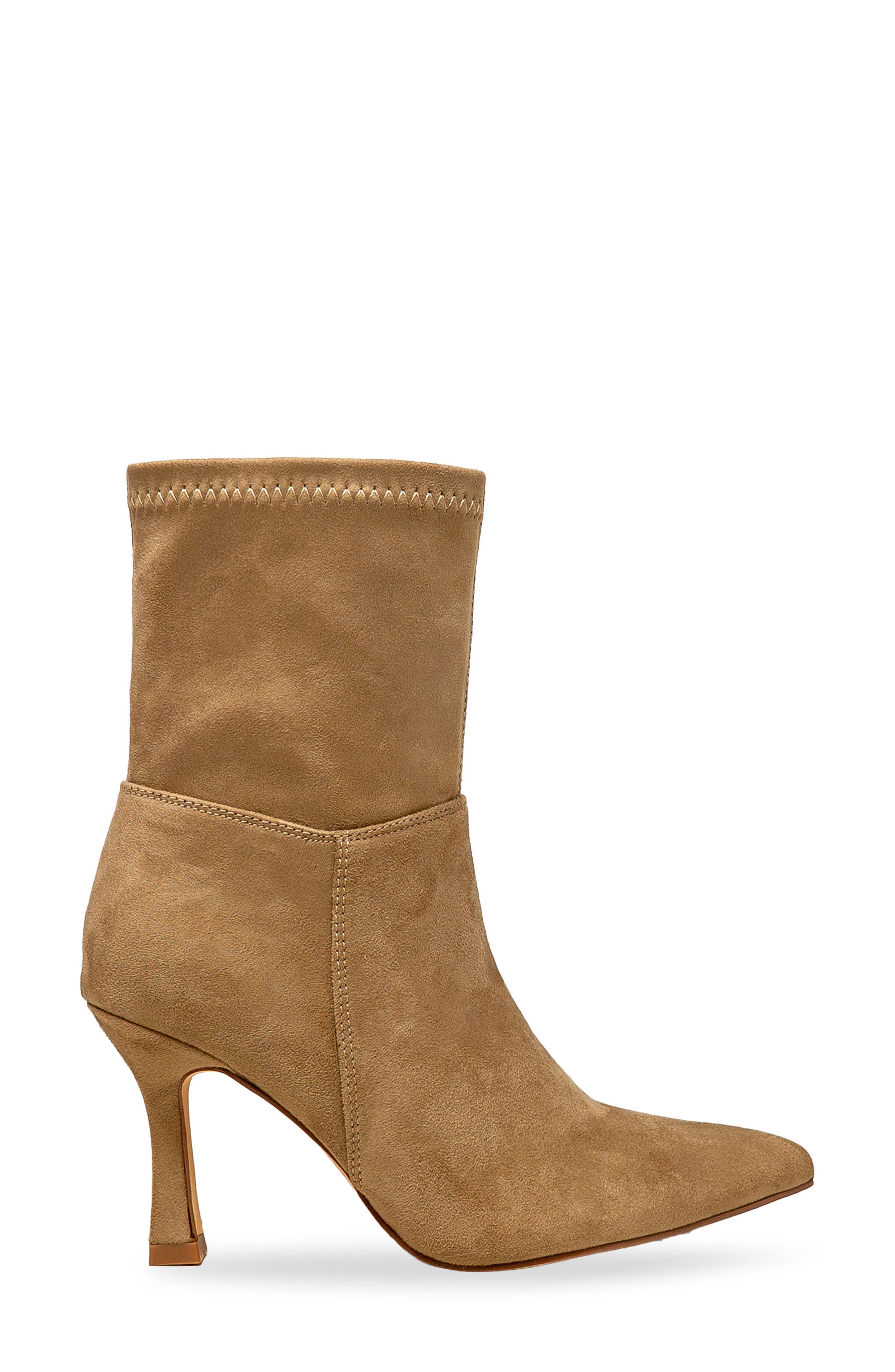 CHASE AND CHLOE Pointed Toe Bootie, Alternate, color, Taupe