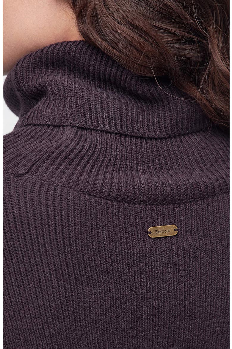 Long Sleeve Cotton Blend Turtleneck Sweater Dress, Alternate, color, COFFEE BEAN