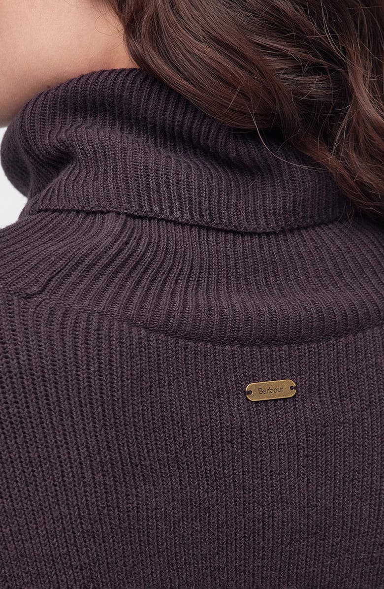 Barbour Long Sleeve Cotton Blend Turtleneck Sweater Dress, Alternate, color,