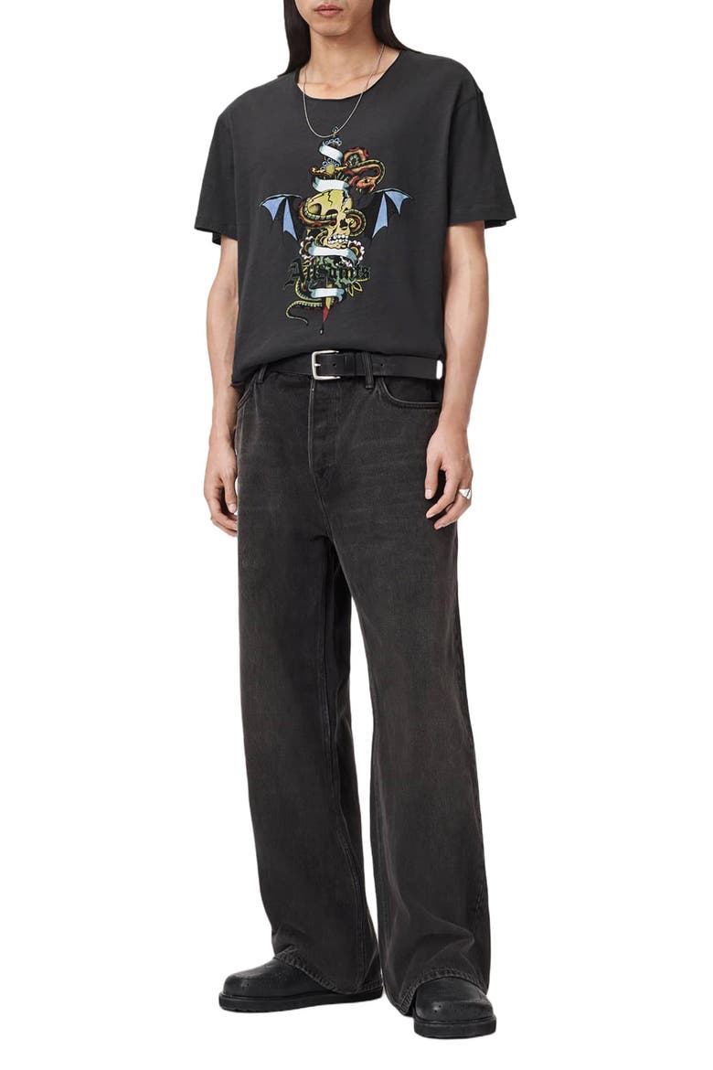 Sabre Cotton Graphic T-Shirt, Alternate, color, WASHED BLACK