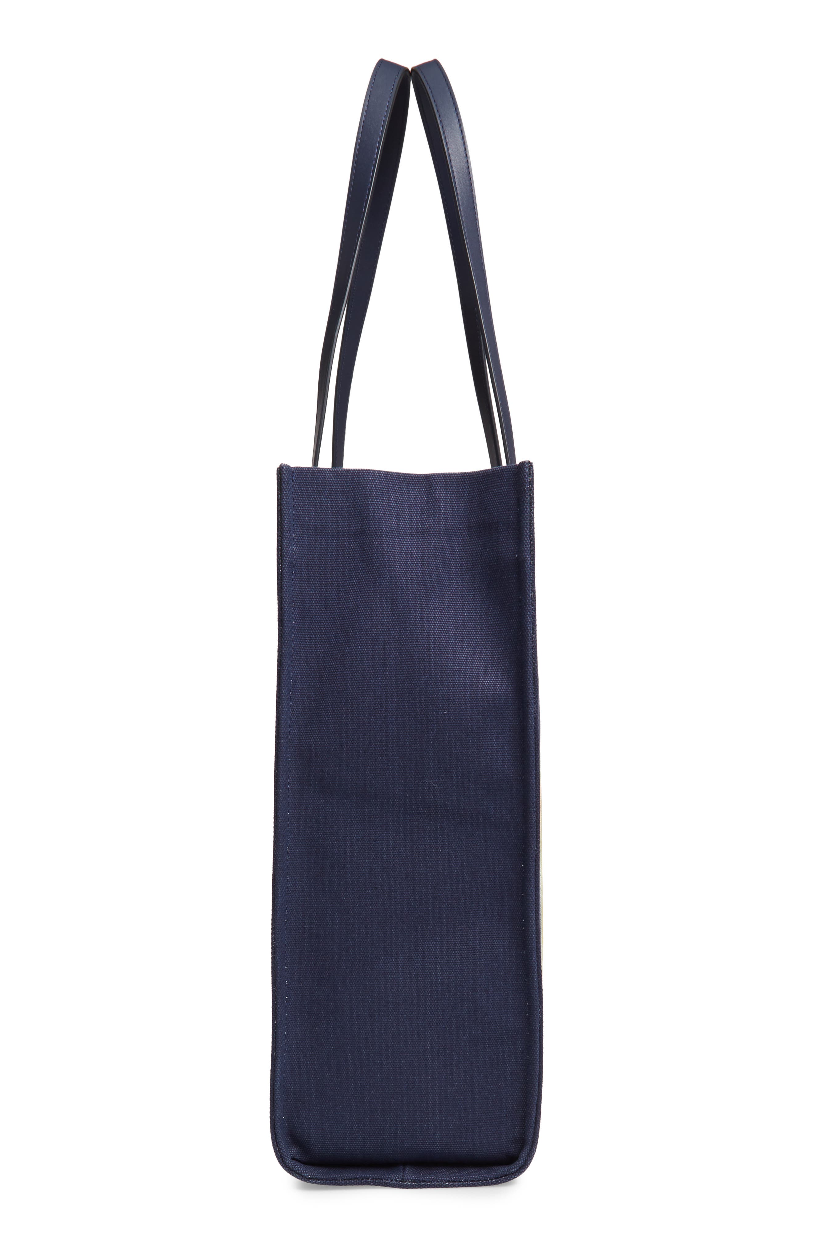 kitt stripe large canvas tote, Alternate, color, PARISIAN NAVY MULTI