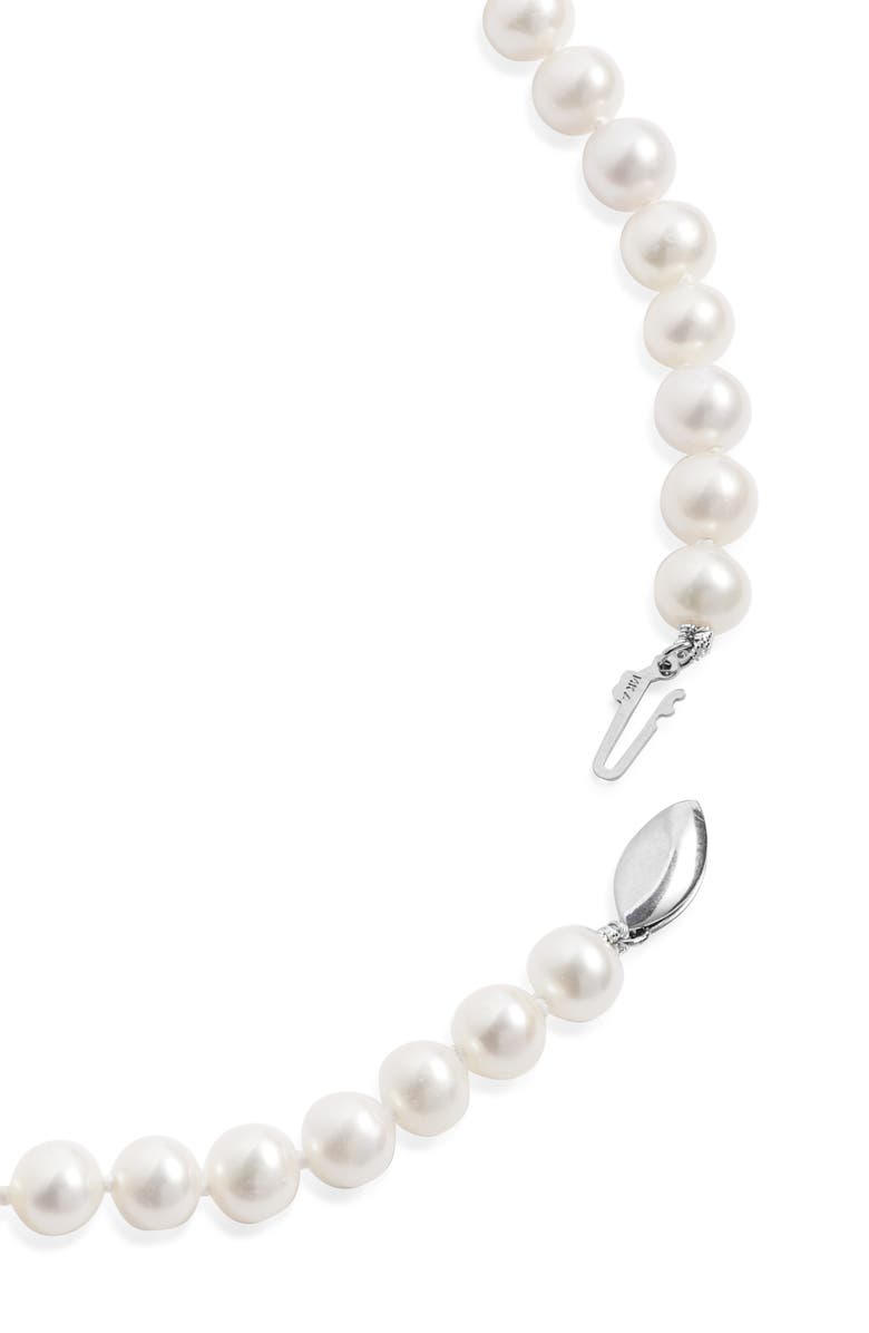 Nordstrom Freshwater Pearl Necklace, Alternate, color, White- 14K White Gold