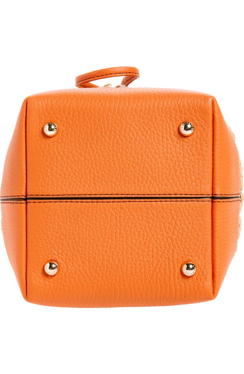 Strathberry Osette Raffia & Leather Bucket Bag, Alternate, color,