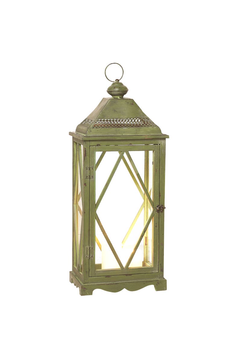 Transpac 30 Inch Brown Spring Traditional Lanterns Set of 2 Glass Candle Holders for Home Decor, Alternate, color, Brown