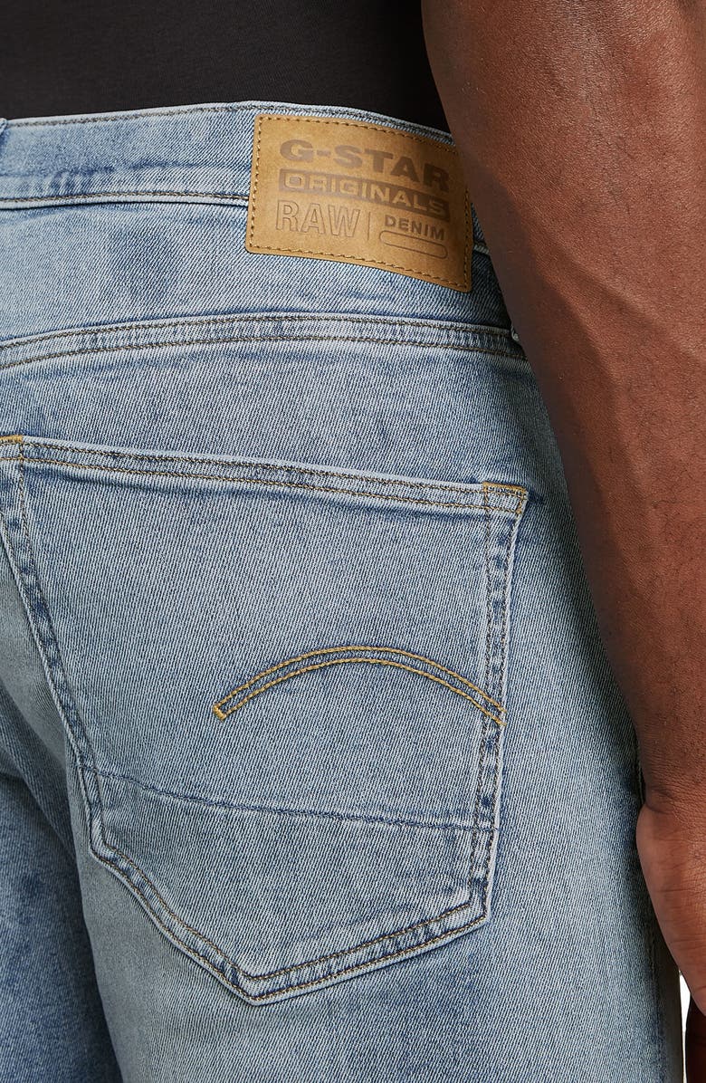 G-STAR 3301 Slim Fit Denim Shorts, Alternate, color, Vintage Blue Stream Destroyed