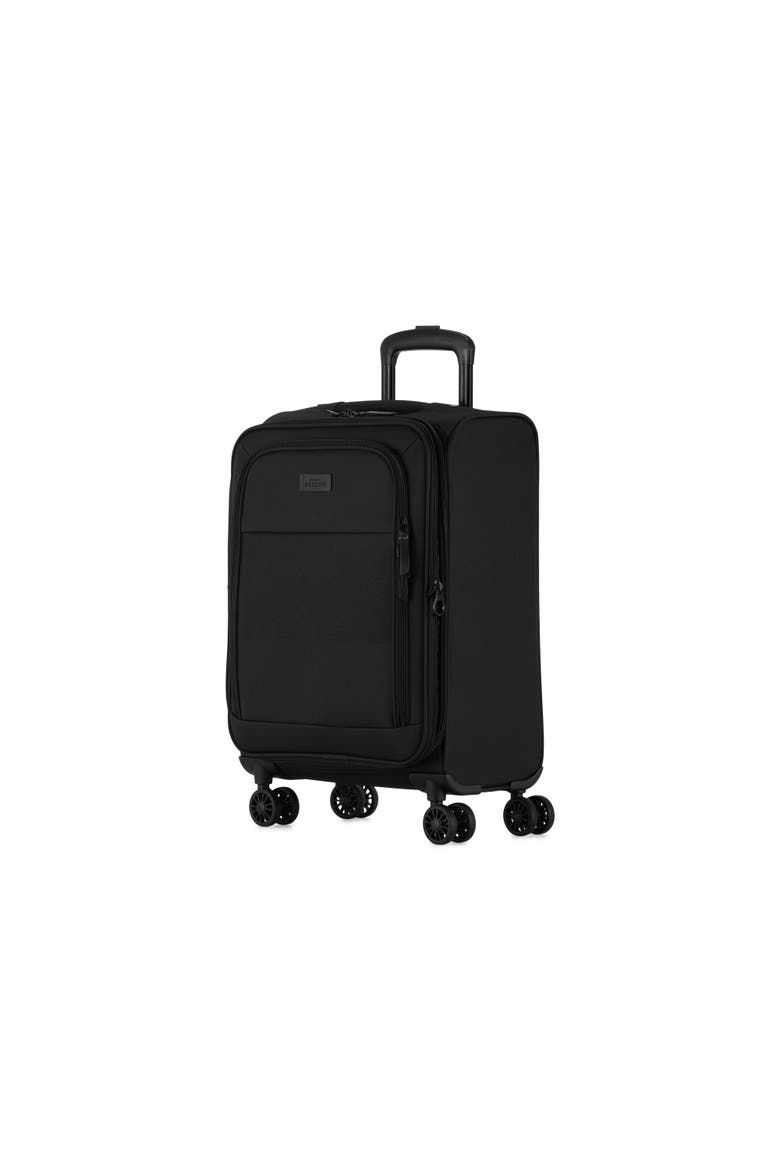 Reborn 3 Piece Softside Luggage Set with Expansion, Alternate, color, Black