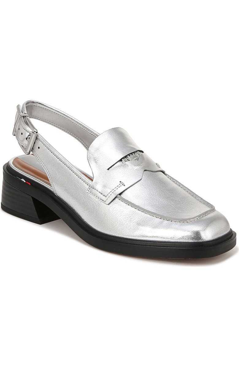 Franco Sarto Giada Slingback Loafer Pump, Main, color, Silver