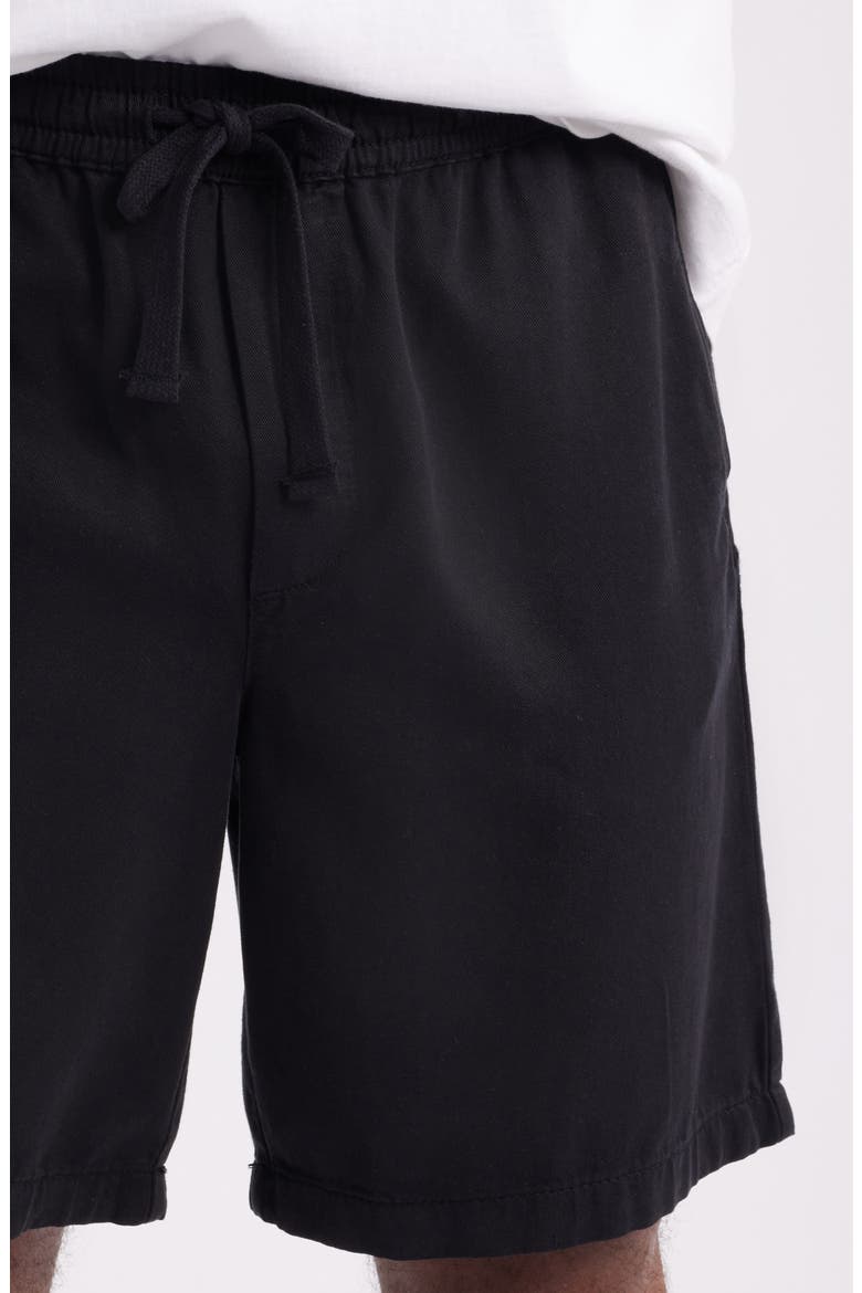 Elastic Waist Shorts, Alternate, color, JET BLACK