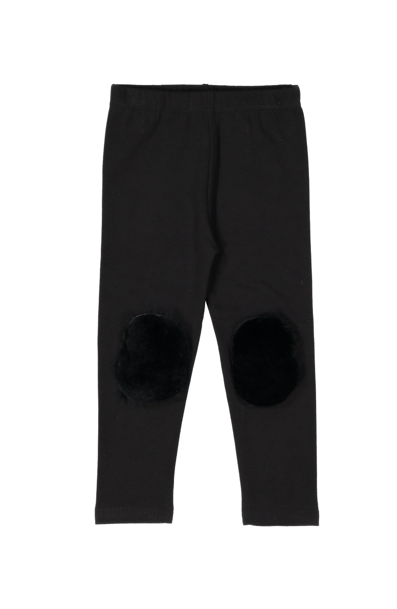 NoggiWear Fur Patch Leggings, Main, color, Black Fur