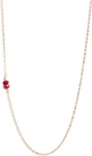 Nashelle Semiprecious Stone Station Chain Necklace
