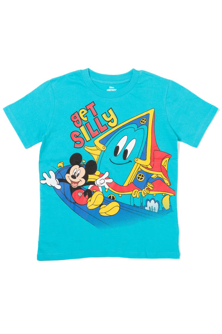 Mickey Mouse 3-Pack Short Sleeve T-Shirts, Alternate, color, Cyan Red White