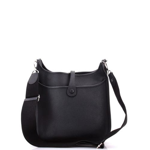 Pre-owned Hermes Hermes Evelyne Bag Gen Iii Clemence Pm In Black