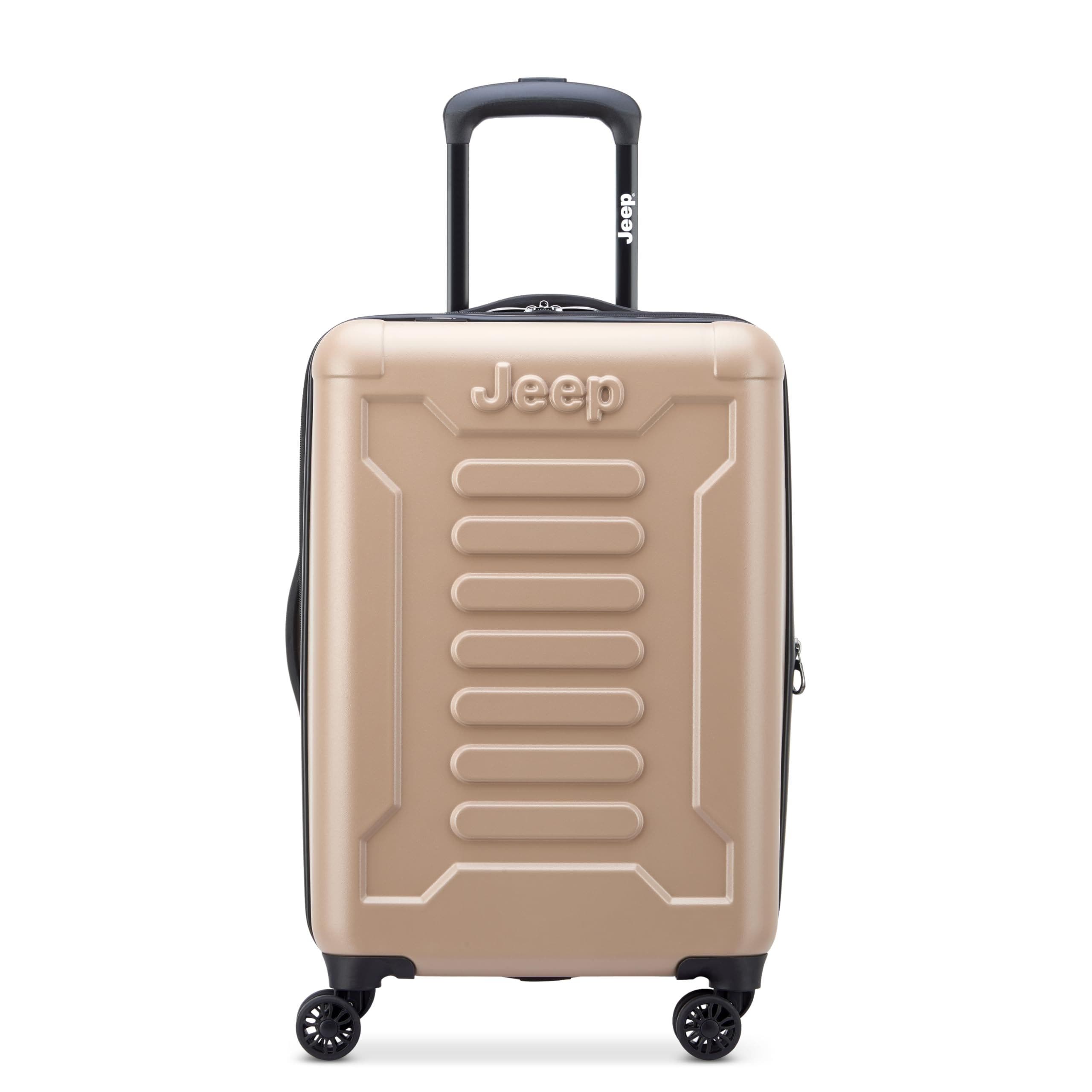 JEEP JH004C Carry-On 20 Inch Hardside Expandable Luggage with Spinner Wheels, Main, color, Beige