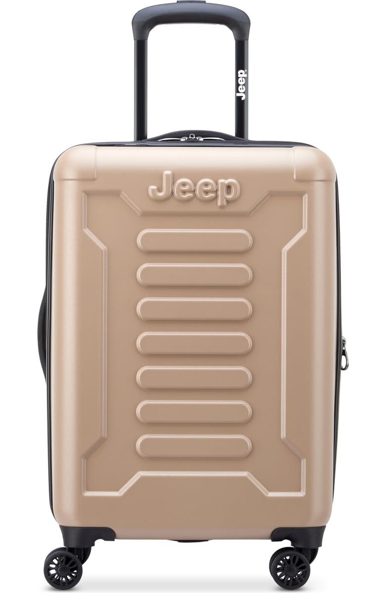 JEEP JH004C Carry-On 20 Inch Hardside Expandable Luggage with Spinner Wheels, Main, color, Beige